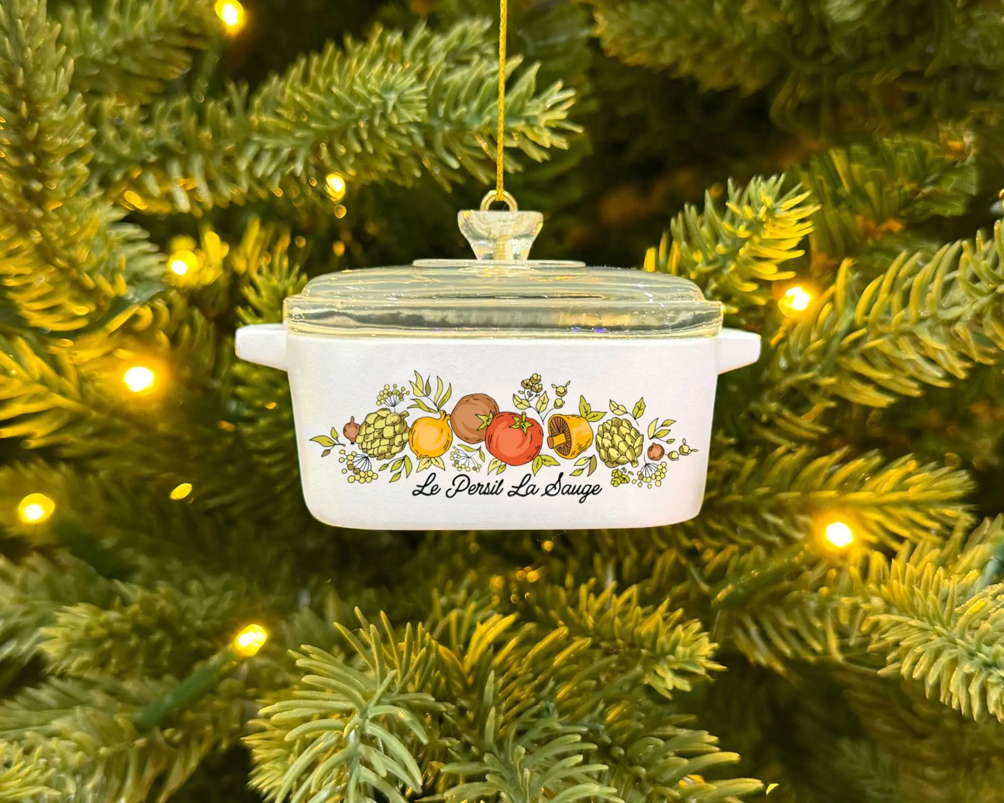 Mini Spice of Life Ornament – Corning Ware–Inspired Casserole Mini Spice of Life Ornament – Corning Ware–Inspired Casserole