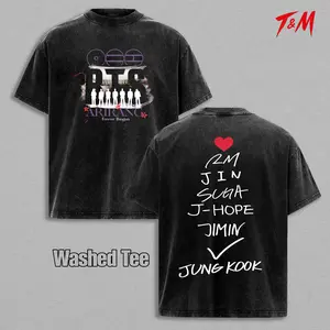Arirang Bangtan Legacy Shirt | Korean Heritage Meets Modern Idol Graphic Tee, Cultural Fusion K-Style Design Vintage Washed Unisex Streetwear For K-Pop Fans & Aesthetic Lovers