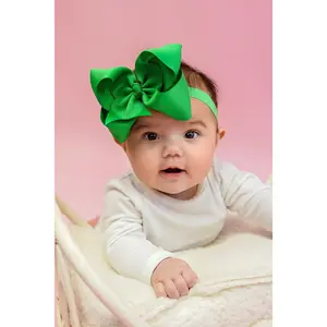 Classic Grosgrain Hair Bow - Satin Headband - 4.5"