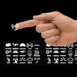 Car Decals, Blank Button Stickers for Cars, Automotive Switch And Instrument Control Stickers, Interior Label Stickers for Vehicles, Suitable for All Car Models.