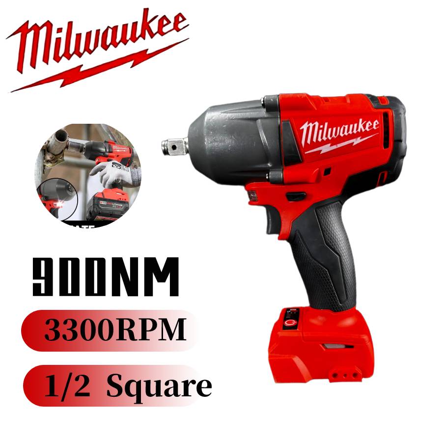 Milwaukee Cordless Impact Gun 1/2" Drive 900Nm 0-3300RPM – Professional Mechanic Tool for Tire & Bolt Removal Milwaukee Cordless Impact Gun 1/2" Drive 900Nm 0-3300RPM – Professional Mechanic Tool for Tire & Bolt Removal