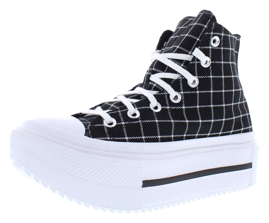 Converse Chuck Taylor All Star Lift Double Stack High Platform Unisex Shoes, Color: Black/White/Black