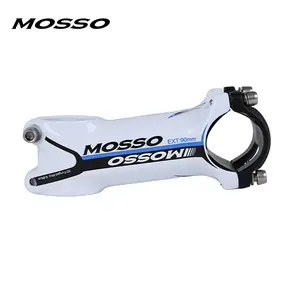 MOSSO SUPER LIGHT Bike Stem 31.8*28.6mm, 90mm Length White Blue Aluminum Alloy MTB Road Bike Handlebar Stem AL-STEM-06