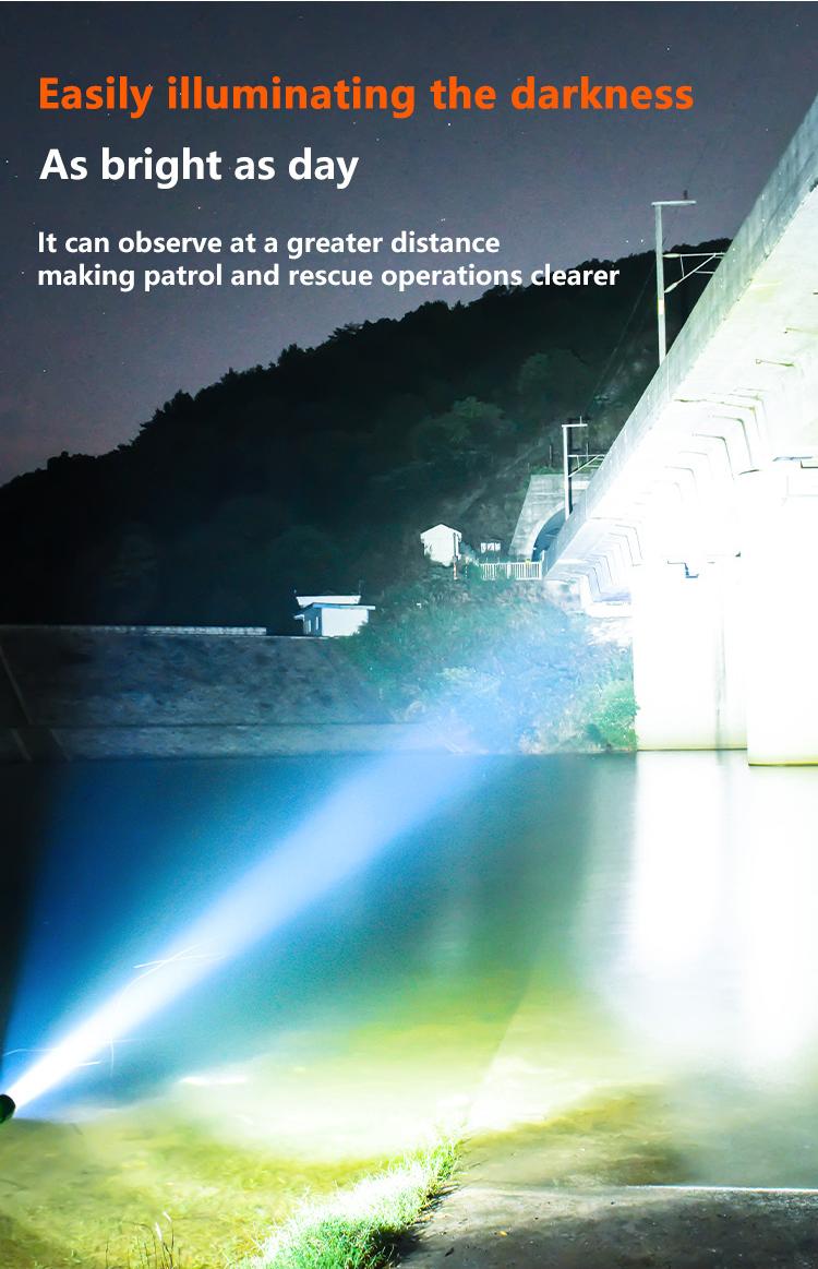 Rechargeable Flashlight Strong Light Ultra Bright Portable Outdoor Camping Flashlight Home Ultra Long Endurance Lighting Six Modes