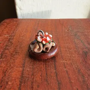 Plate of Flautas Handmade Keychains Charm