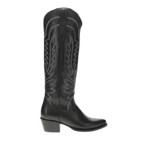 Tecovas Womens The Abby Round Toe  Casual Boots Knee High Low Heel 1-2" - Black