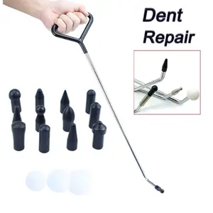 Car Dent Repair Kit, Stainless Steel Push Rod Set, Replacement Hook, Tool for Body Dents and Hail Damage Fix, Easy Installation, Car Dent Remover