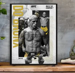 UFC Poster, Charles Oliveira, Wall Decor, Printable Art, Gift For Him, Sport Poster