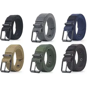 Unisex Minimalist Perforated Nylon Waist Belts, Porous Design For Easy Adjustment, Universal Size, Perfect Fit To Waist, Size Up To 47 Inches, Breathable Woven Design Belt, Belt With Durable Square Buckle, Perfect Gift,Versatile Accessories