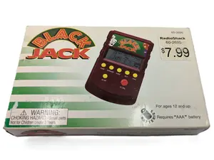 RadioShack Blackjack Handheld Game Model 60-2695 for Ages 12 and Up Requires AAA Battery Protection Portable Classic Game