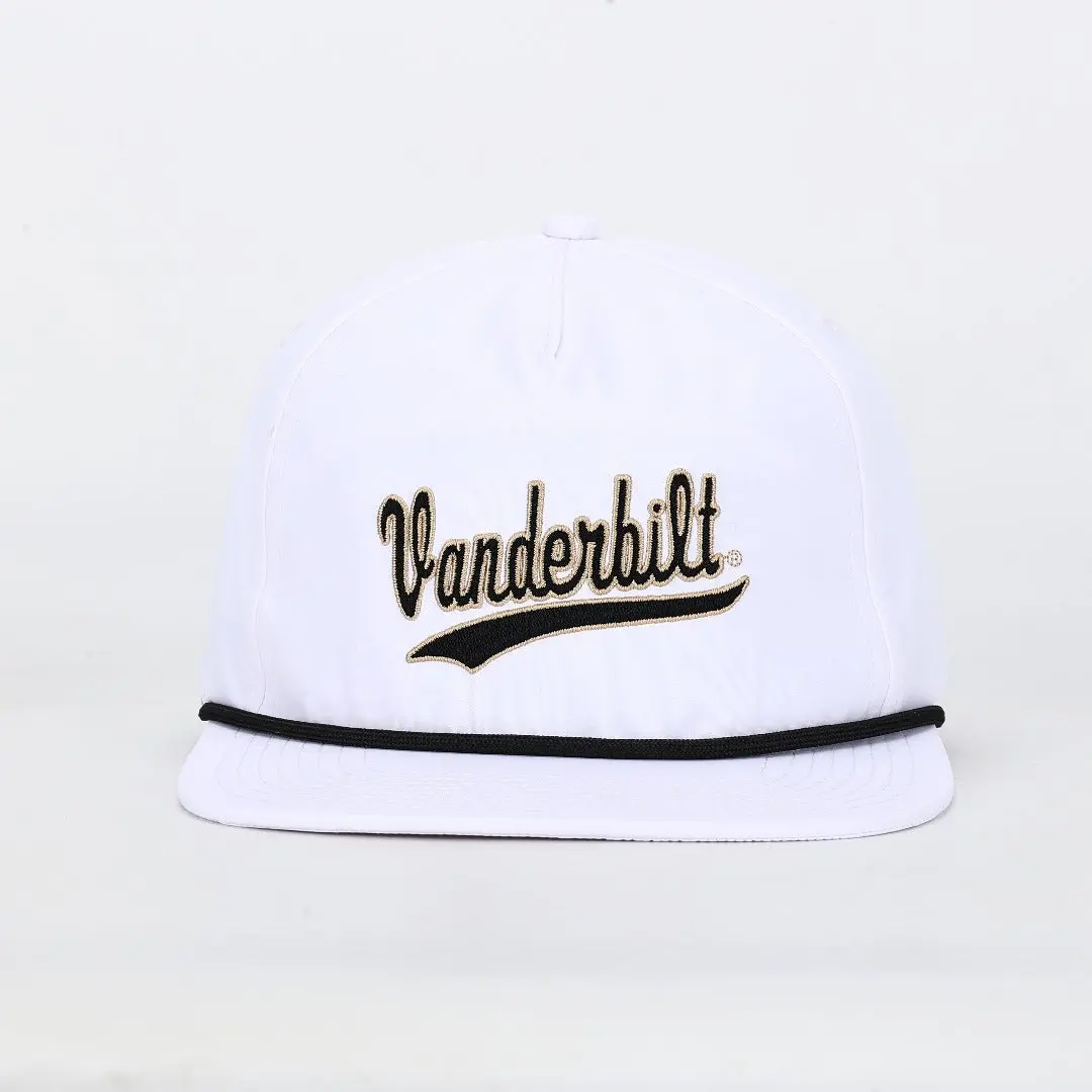 Vanderbilt Script Poly Rope Hat- White