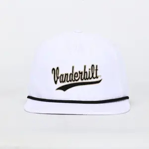 Vanderbilt Script Poly Rope Hat- White