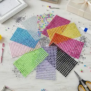 4mm Self-Adhesive Rhinestone Stickers for DIY Crafts, Nail Art, Phone & Car Decoration, Scrapbooking, 1 Pack, Sparkly Embellishment Gems