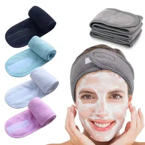 Velcro face towel, adjustable length face wash headband, makeup yoga women's hair accessories, soft towel hair accessories