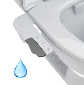Garvee Dual Nozzle Bidet Attachment, Non-Electric - Adjustable Water Pressure Handle, Ultra-Slim Design for Elongated Toilets.  Easy Installation, No Electricity Needed for Feminine & Posterior Wash
