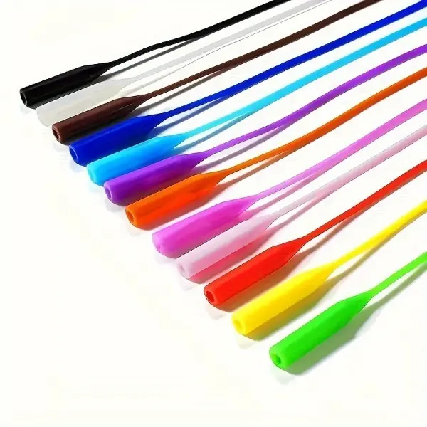 12PCS Silicone Eyeglass Retainer Straps, Adjustable Anti-Slip Glasses Holders, Soft Flexible Eyewear Lanyards for Men Women Kids, Sunglasses Safety Cords for Sports, Outdoor Activities, Running, Travel & Daily Use, Assorted Colors