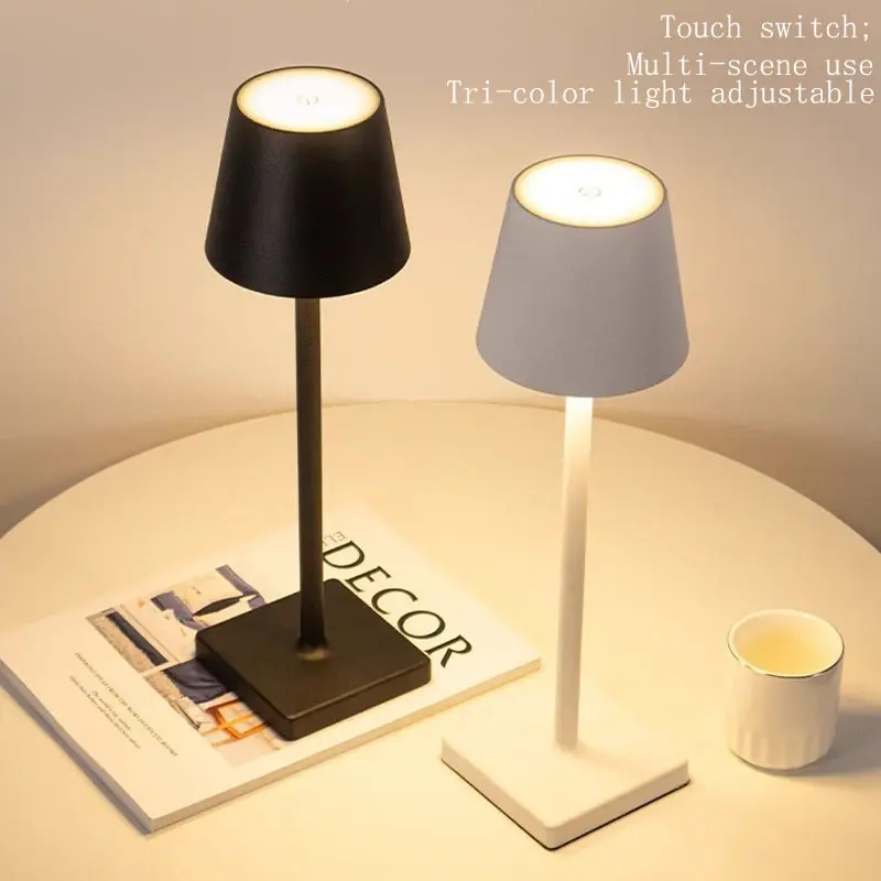 T6008-5 LED Ambient Desk Lamp, Wireless Bedside Table Light for Bedroom & Dining Room, Retro Outdoor Camping Rechargeable Modern Mood Lighting, Decorative Ambiance Lighting, Bedroom Decor Lamp