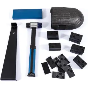 65- -in- Flooring Installation Tool Kit for Laminate, Vinyl & Hardwood Floors - Heavy-Duty Pull Bar, Reinforced Double-Faced Mallet, Tapping Block,  Pads & 60 Spacers
