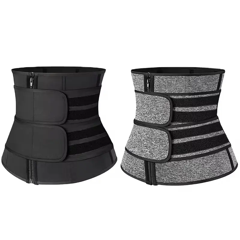 Postpartum Waist Trainer Double Belt - Zipper Closure Sweat-Boosting Abdominal Binder | Postnatal Recovery Shapewear for Tummy Control & Body Sculpting
