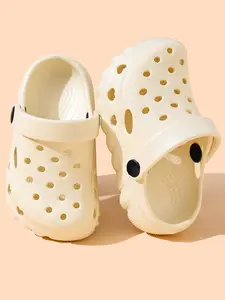 Hollow-Out Slip-On Sandals, Slippers, Summer Casual Fashion Shoes, Soft Sole Indoor & Outdoor Footwear, Comfortable Pure Color Design