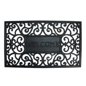 Northlight Scroll "Welcome" Coir Rectangular Doormat 17" x 29"