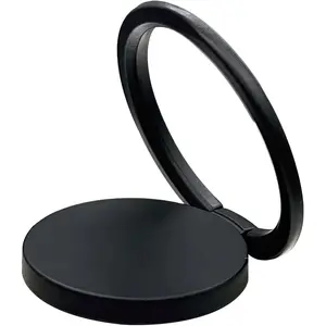 Phone Grip Sticky 360? Rotation Universal Stand Finger Ring Holder Slim Kickstand for Cell Phone Case, Black