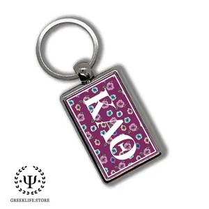 Kappa Alpha Theta Keychain Rectangular