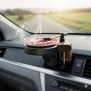 Vintage Record Player Car Vent Clip Air Freshener, Aromatherapy Diffuser, Creative Automotive Scent Machine, Vehicle Air Purifier Decor Accessory
