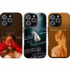 A-Arianas G-Grande Singer Phone Case For iPhone 16 pro max 15 14 13 12 11 Pro Max plus Matte Black Aurora Pattern Protective Cover Holiday gifts Phone Cases Phone Cover Hard Case Tough 2-piece Phone Case SOG ANY