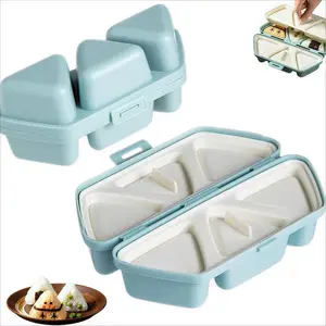 6in1 Onigiri Mold Triangle Sushi Making Kit-Easy to Store Carry And Clean Multifunctional Rice Ball Mold for Making And Storing Sushi