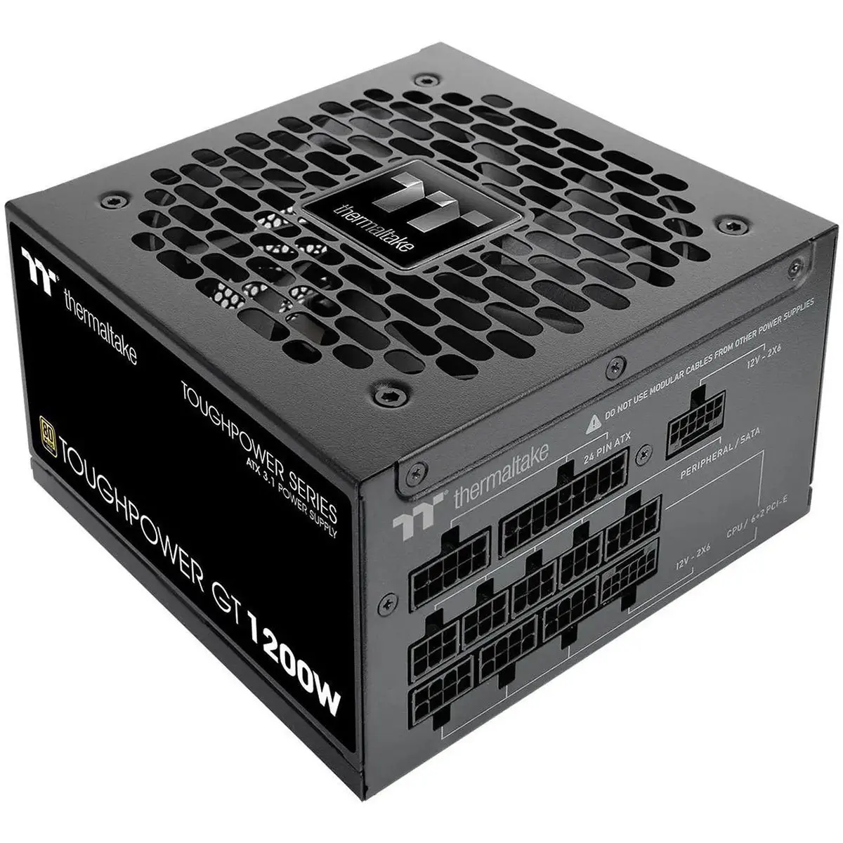 Thermaltake Toughpower GT 1200W 80 Plus Gold Certified Fully Modular ATX 3.1 Power Supply Unit, Black