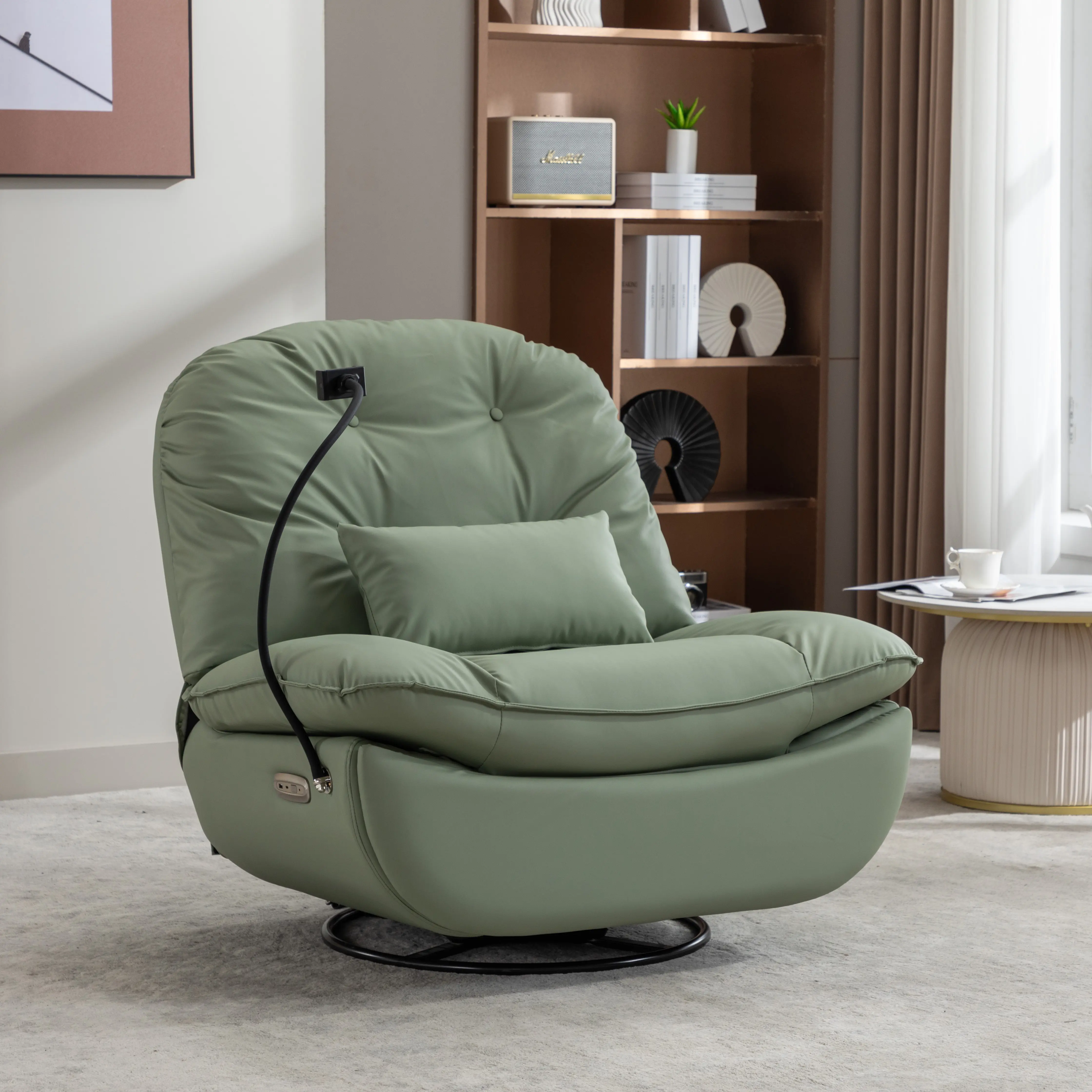 Smart Single Electric Recliner Sofa Chair - Multi-Functional Modern Lounge Chair for Living Room Leisure Use, Ergonomically Adjustable Seat
