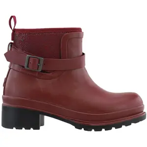 Muck Boot Womens Liberty Ankle Rain Casual Boots Ankle Low Heel 1-2" - Red