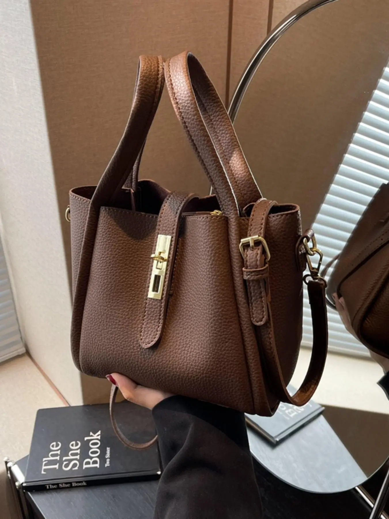 Women's Solid Color Faux Leather Bag, Fashionable Crossbody Bag with Adjustable Strap, Classic Shoulder Bag, Casual Versatile Bag for Daily Use, Everyday Shoulder Bag, Everyday Bags, Casual Messenger Bag