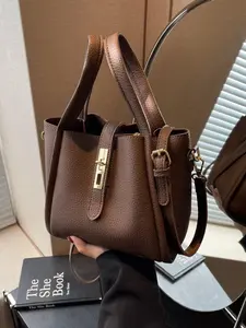 Women's Solid Color Faux Leather Bag, Fashionable Crossbody Bag with Adjustable Strap, Classic Shoulder Bag, Casual Versatile Bag for Daily Use, Everyday Shoulder Bag, Everyday Bags, Casual Messenger Bag