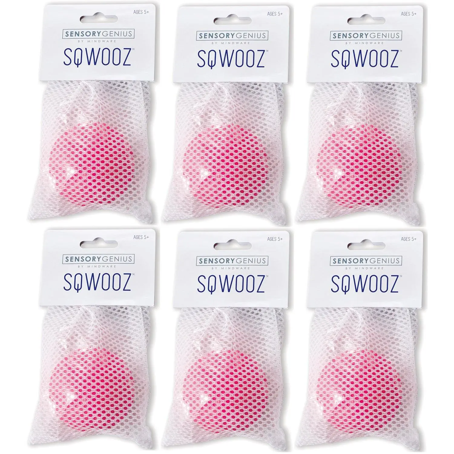 Sensory Genius Sqwooz Stress Ball Extravaganza, Pack of 6