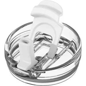 Replacement Lid for 50 oz & 40 oz Reduce Tumbler, Fit for 42 oz, 35 oz, 30 oz   Tumbler, Leakproof 2-in-1 Flip Straw Lid, Press-in, Fit for Hydrapeak 40 oz tumbler, Snow White