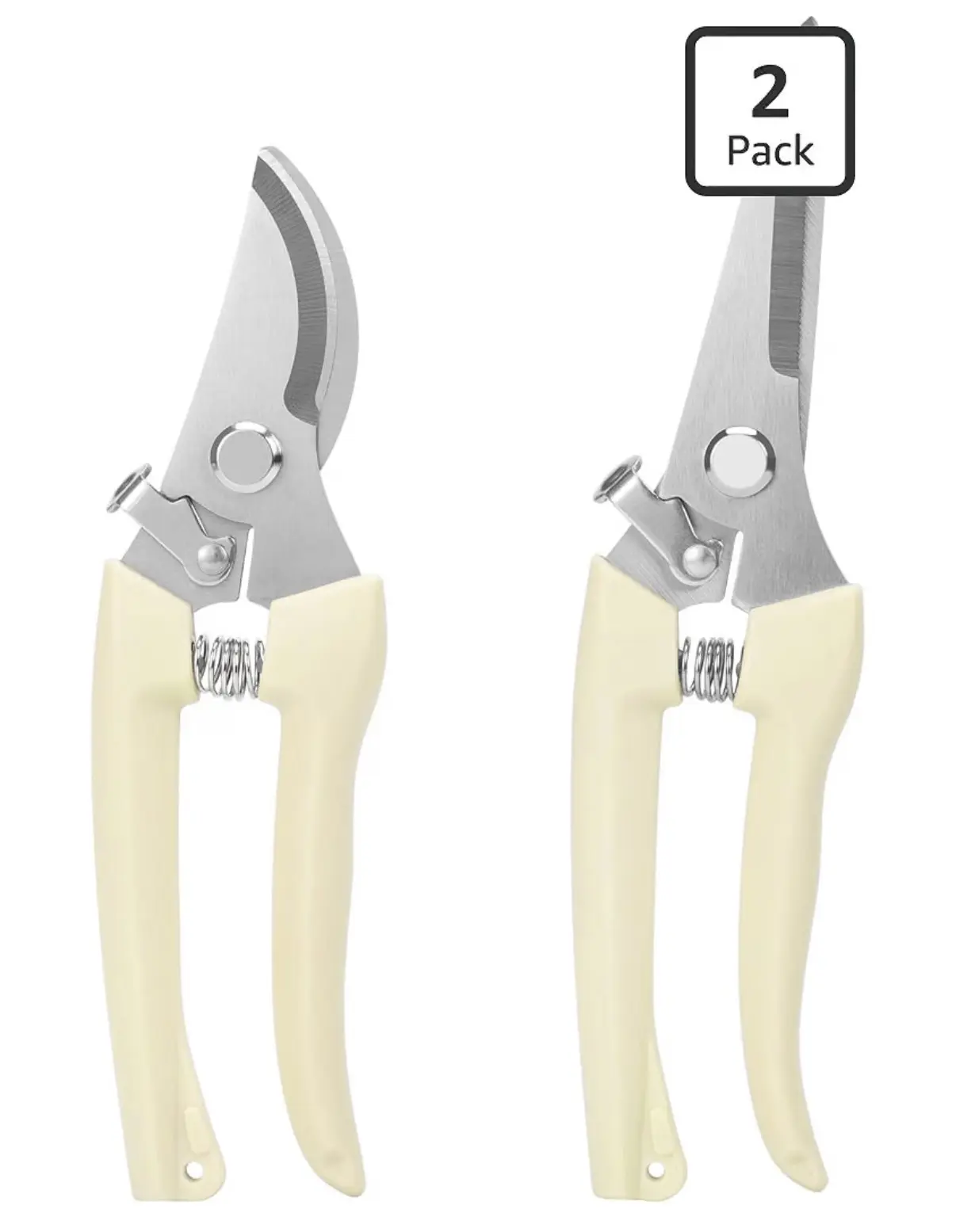 2-Pack Stainless Steel Gardening Scissors, Pruning Shears, and Clippers for Gardening