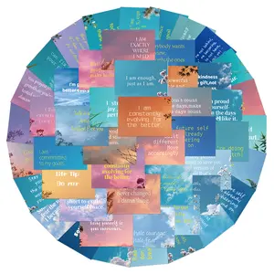 50pcs Inspirational Vision Board Stickers, Office Supplies and Notebook Accessories, Suitable for Scrapbooks, Diaries, Laptops, Water Bottles, Cars, and Other Designs Based on Faith.