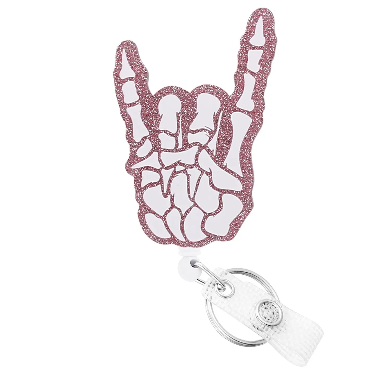 Creative Design ID Card Badge Holder, 1 Count Retractable Badge Reel, ID Card Badge Buckle for Nurse, Student, Worker, Office Supplies