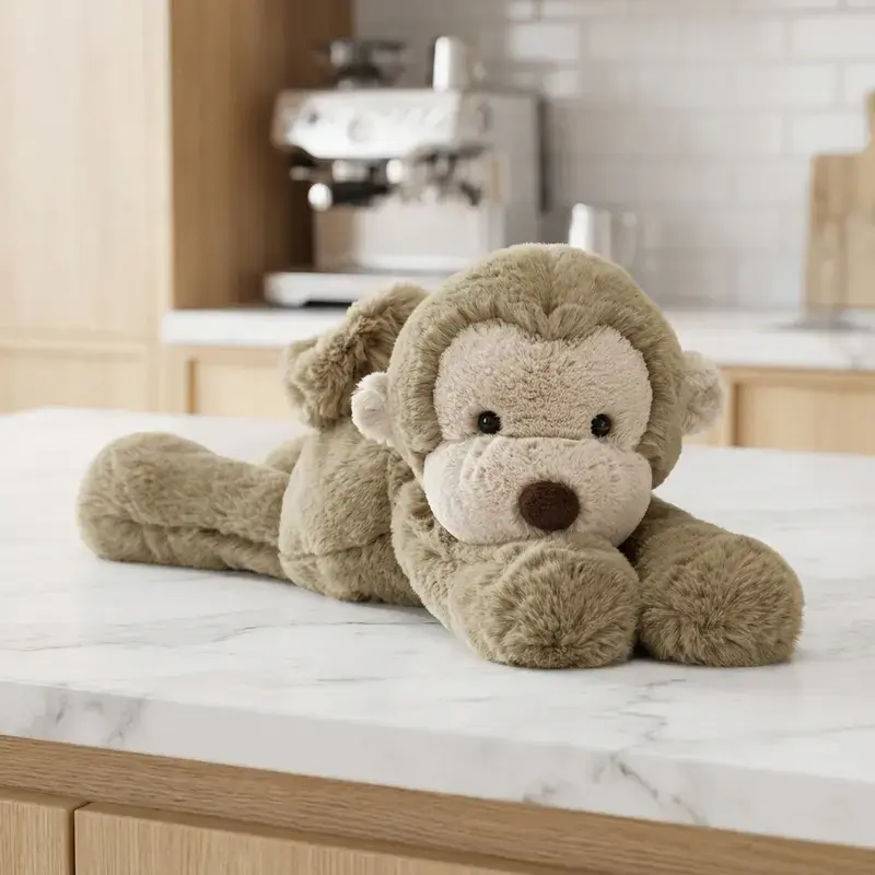 Jellycat Smudge Monkey Plush, Ultra Soft Stuffed Monkey Plush Toy, Cuddly Collectible Plushie for Kids, Babies & Jellycat Lovers, Perfect Gift, Keychains