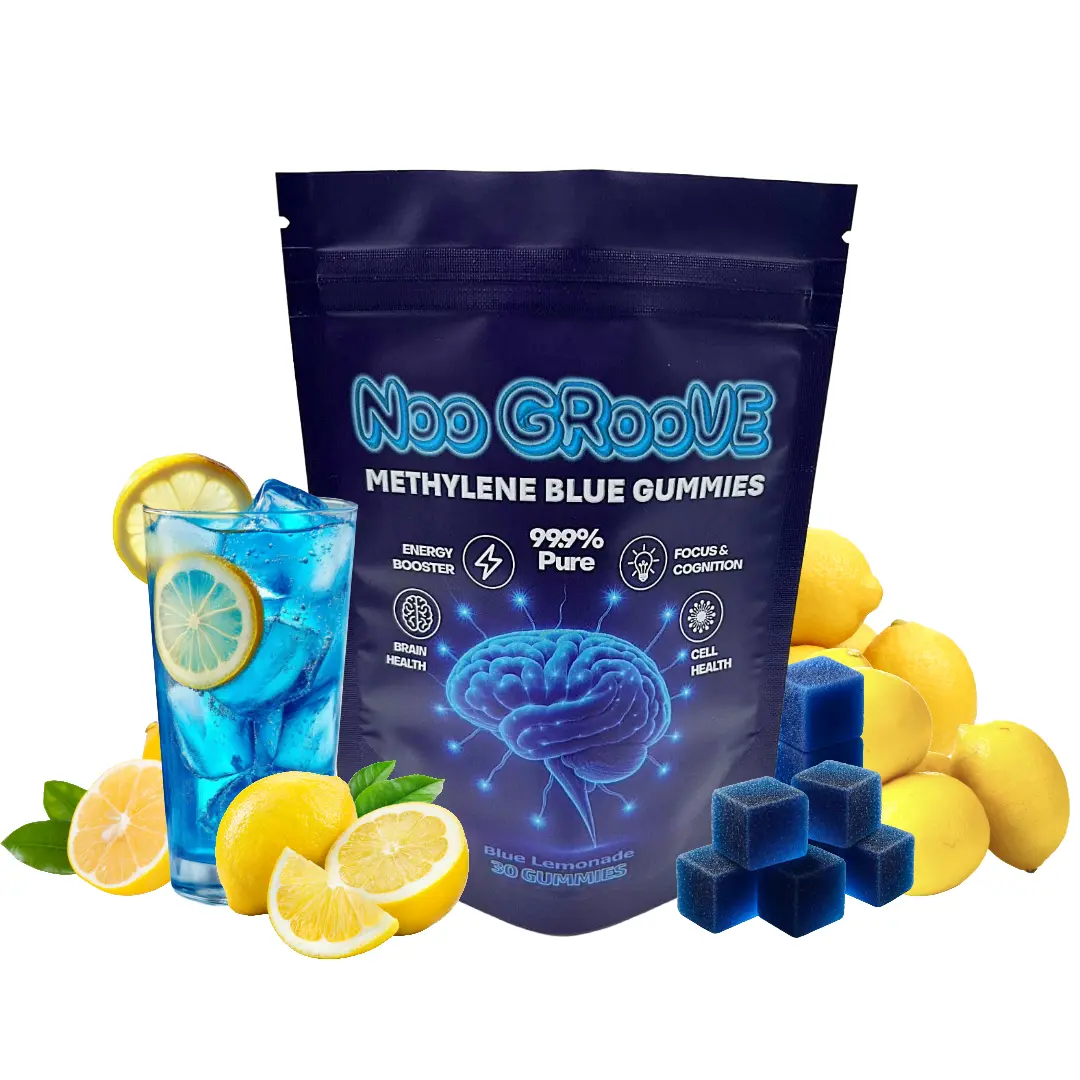 Noo Groove Methylene Blue Gummies, 99.9% Pure, 5mg, Cognitive Support ...