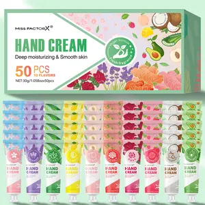 Miss FactorX Hand Cream Gift Set - 50pcs/Box Vitamin E Essence 24-Hour Non-Greasy Moisturizer for Men & Women Daily Care Long-Lasting Fragrance Luxury Gift Set Recommended
