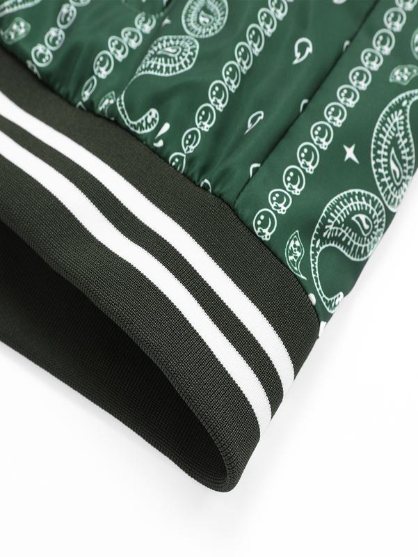 Men's Casual Cashew Flower Varsity Jacket, Vintage Lightweight Bomber Baseball Collar Jackets, Classic Fabric, Men's Fashion Stylish, Men's jackets, Streetwear, Men's Clothing Halloween Gifts