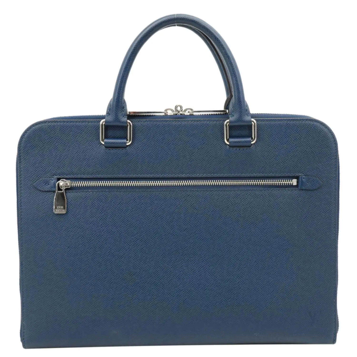 Pre-owned Louis Vuitton Taiga Leather Top Handle Bags Porte Documents Slim Briefcase Bag Ocean