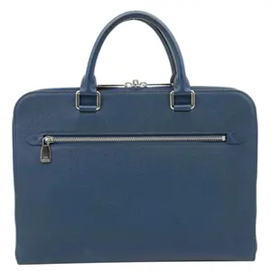 Pre-owned Louis Vuitton Taiga Leather Top Handle Bags Porte Documents Slim Briefcase Bag Ocean