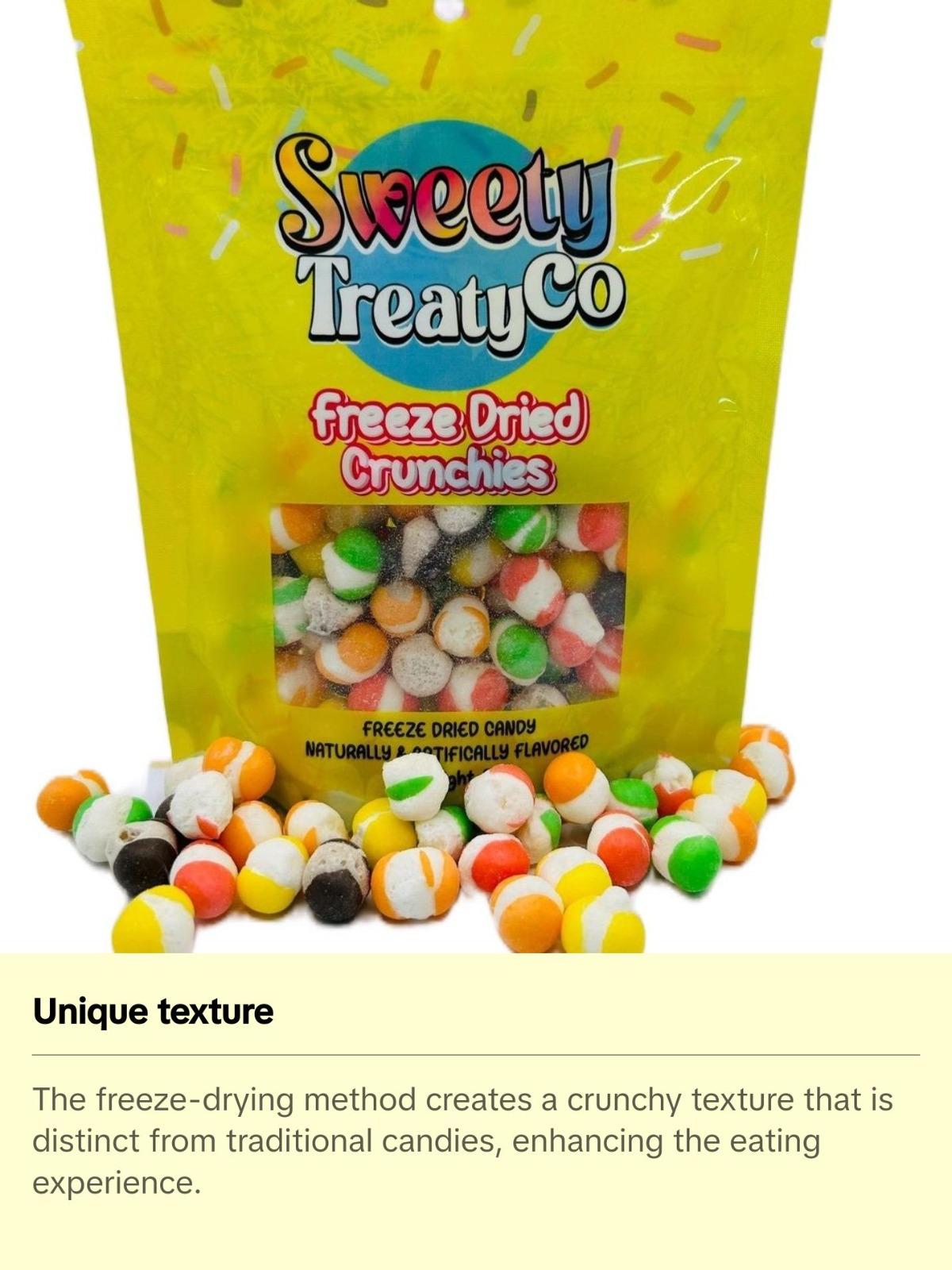 Sweet TreatyCo 1 Pound Freeze Dried Rainbow Crunchies Candy Snack Bonbon Sweet Chewy Fruit Delight
