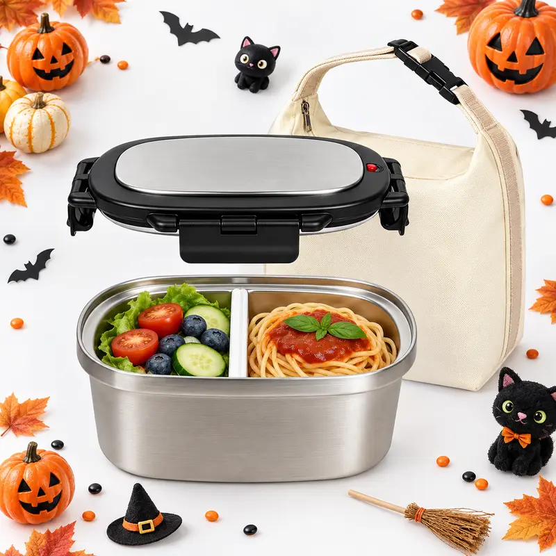Silicone Insulated Bento Lunch Box Set (28/33oz) - Airtight Leakproof Thermal Lunch Boxes, Durable Meal Prep Container with Portable Cooler for Adult Work & Healthy On-the-Go Eating, Airtight Lunch Containers