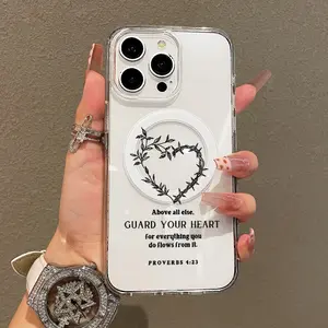 Trendy Magnetic Case for iPhone11/12/13/14/15/16/17/promax, Guard Your Heart Ultra Slim, MagSafe Support, Shockproof | Playful & Fun Style