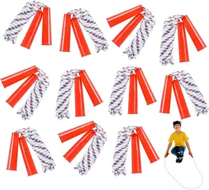 84" Nylon Ropes for Kids - Pack of 12 - Durable Jump Ropes with Plastic Handles - Healthy Indoor and Outdoor Skipping Activity, Party Favors, Gifts for Boys and Girls